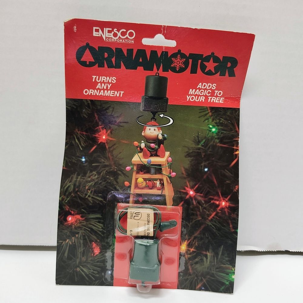 NIB - Vintage 1989 Enesco Ornamotor Christmas Tree Ornament